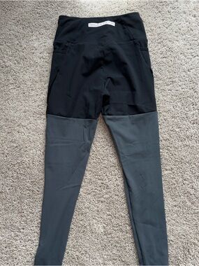 Gymshark Two-Tone Black and Charcoal Leggings